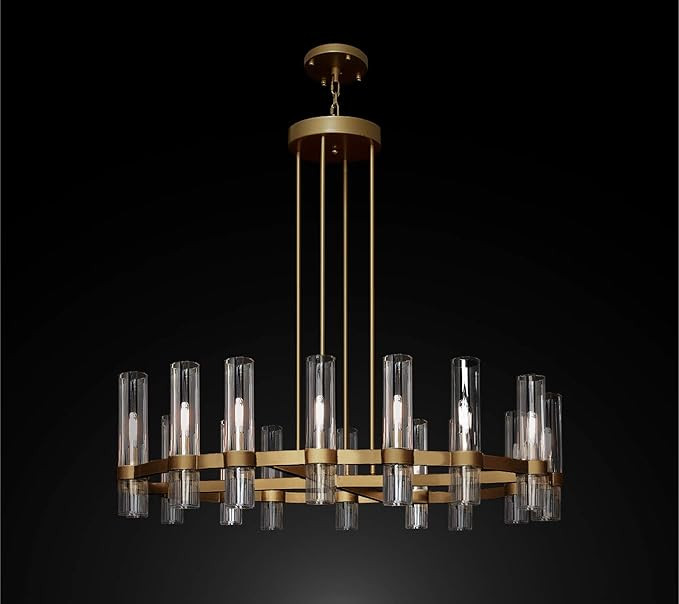 Varella Round Chandelier 48” Vintage Barn Metal Chandelier Chandeliers Industrial Loft Rustic L... | Amazon (US)