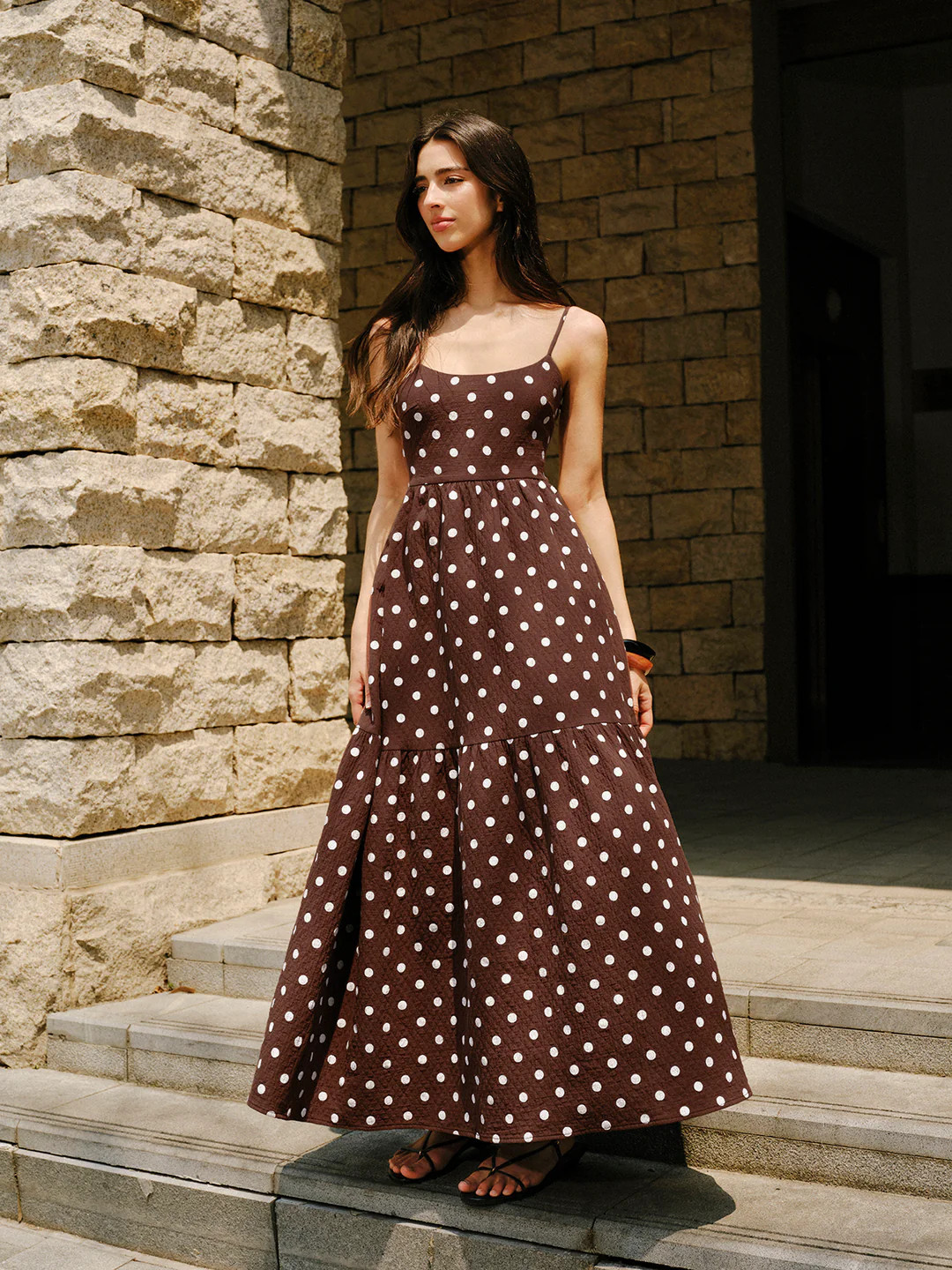 Cotton Backless Polka Dot Dress | Commense