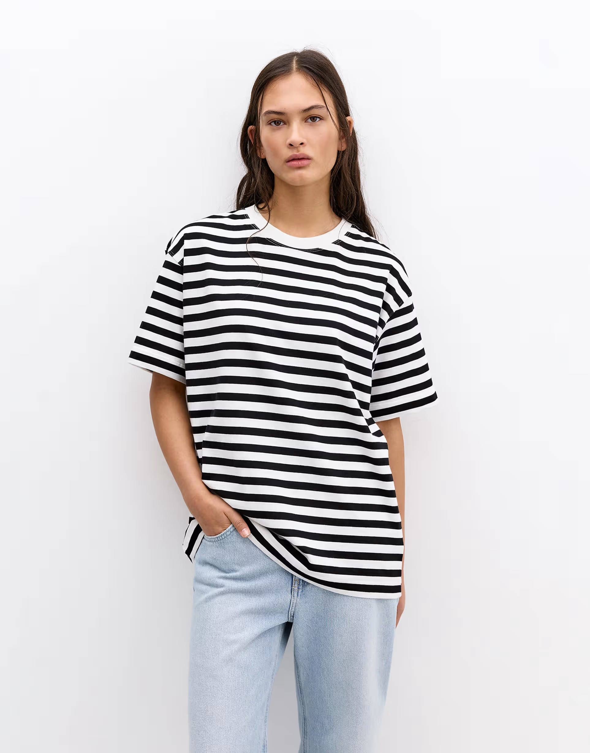 Pull&Bear Oversize t-shirt in striped | ASOS (Global)