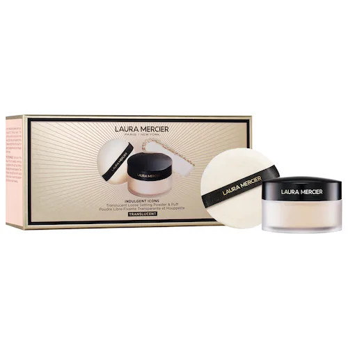Laura Mercier Indulgent Icons Translucent Loose Powder & Velour Puff Duo Gift Set | Sephora (US)