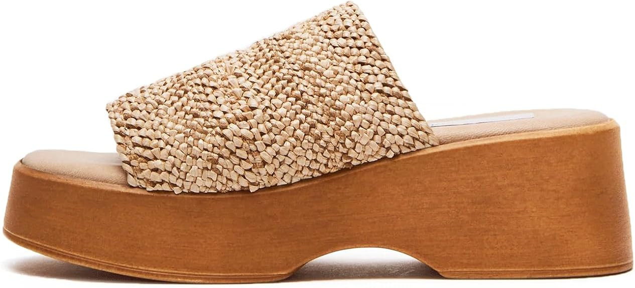 VICKI·VICKI Platform Sandals Women Slip On Wedge Sandals for Women Slides Espadrille Summer Bohe... | Amazon (US)