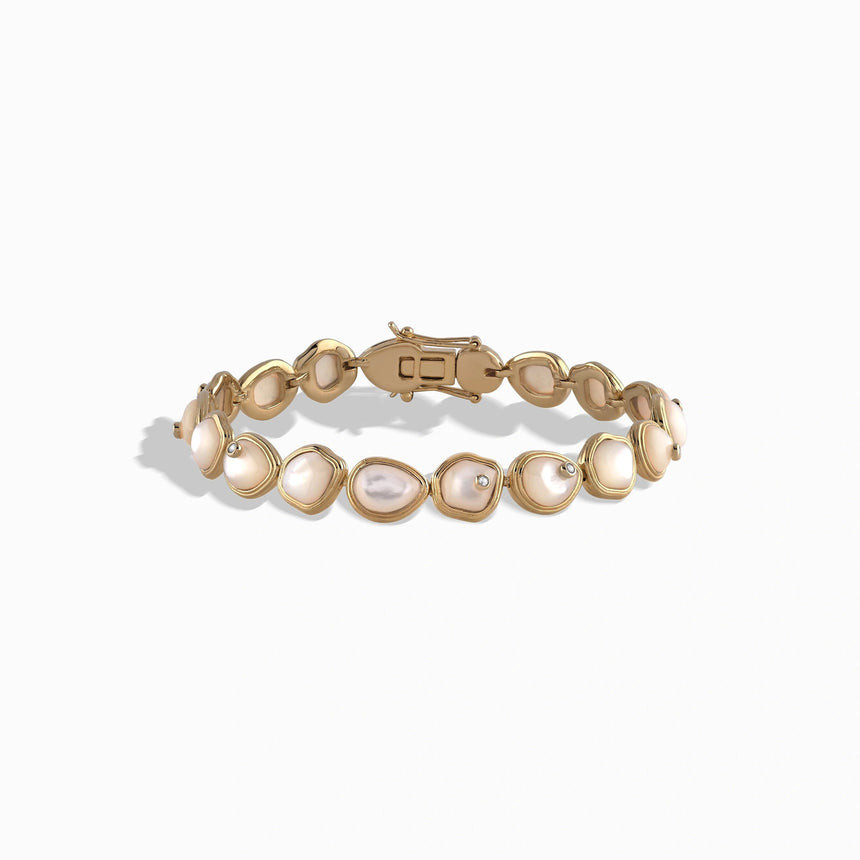 Organic Pearl Gemstone Tennis Bracelet | Awe Inspired