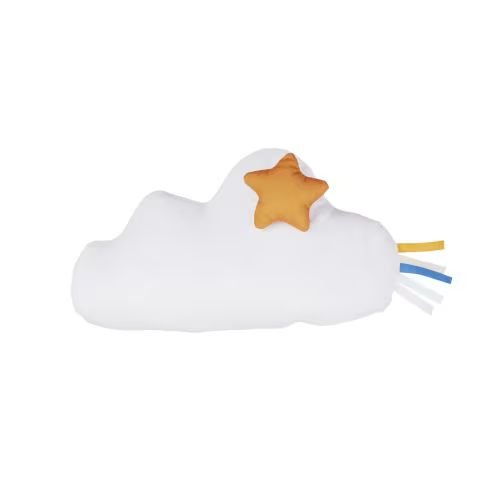 Wolkenkissen, weiß, orange und blau mit Stern, 35x20cm | Maisons du Monde (DE & IT)