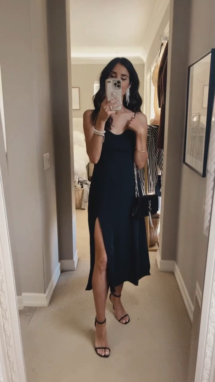 Im just shy of 5’7 wearing the size XS dress. 
Wedding guest dress, black dress, StylinByAylin 

#LTKstyletip #LTKwedding