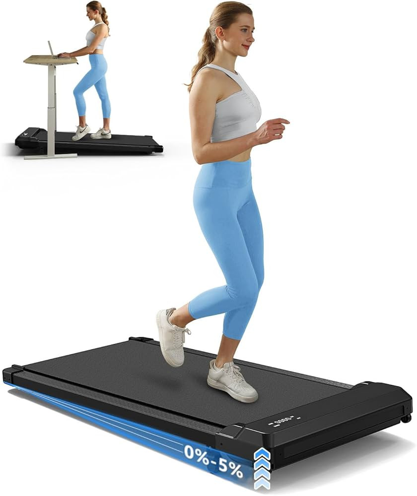 Walking Pad Treadmill with Incline,Under Desk Treadmill with Incline 2 in 1 for Walking and Joggi... | Amazon (US)