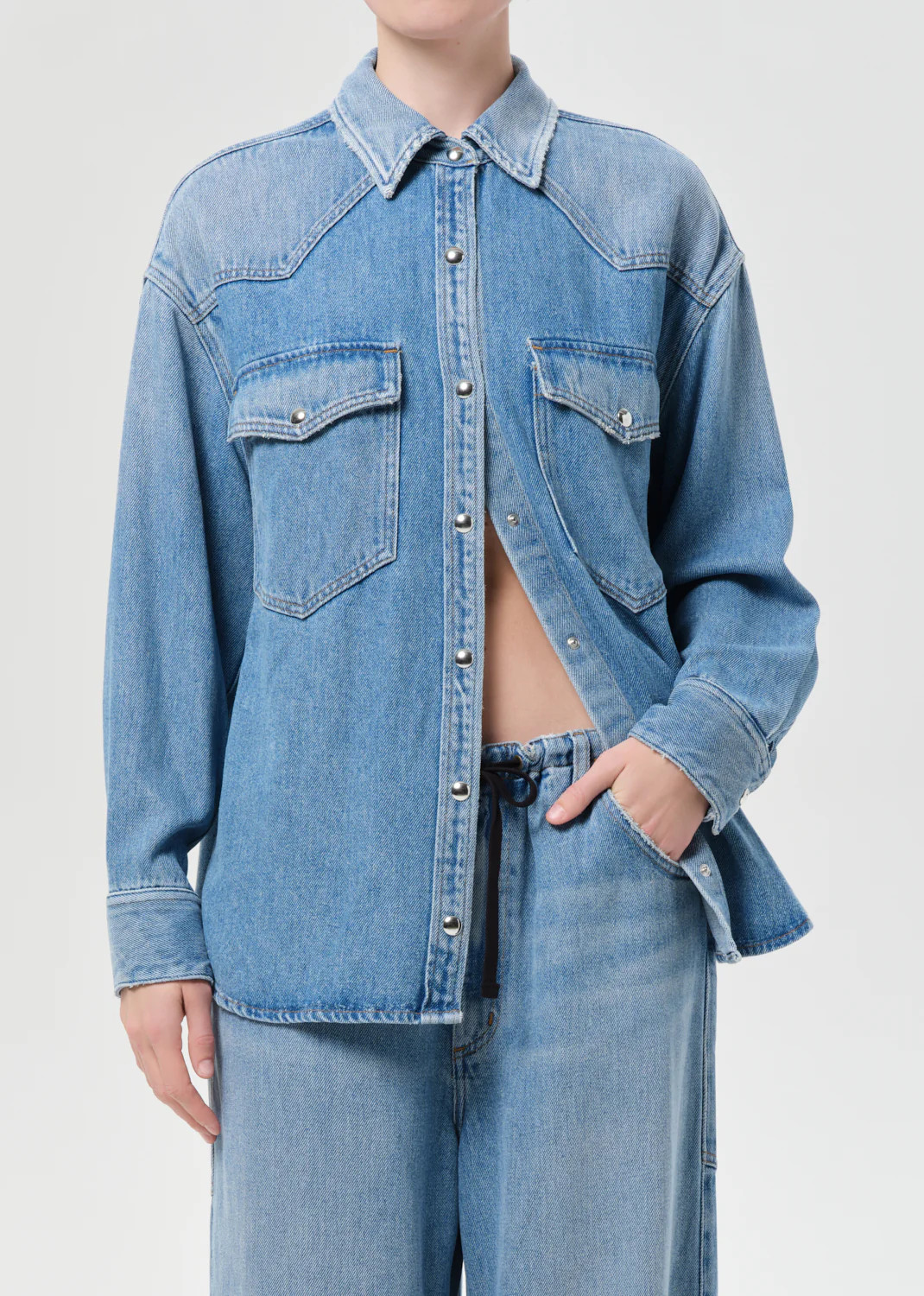 Lotta Western Shirt in Script | AGOLDE
