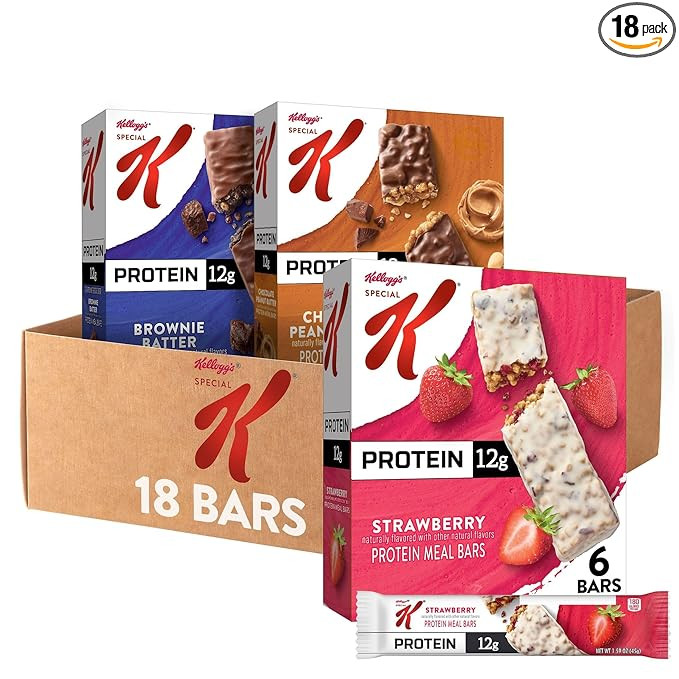 Special K Bar Protein Meal Bars, Meal Replacement, Bulk Protein Snacks, Variety Pack (3 Boxes, 18... | Amazon (US)