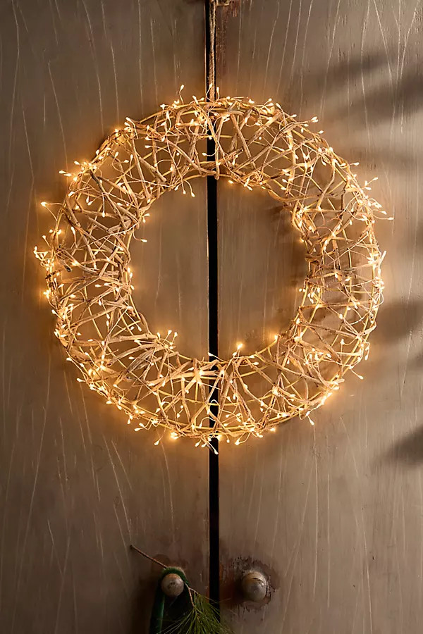 Stargazer Twinkling Illuminated LED Vine Wreath | Terrain