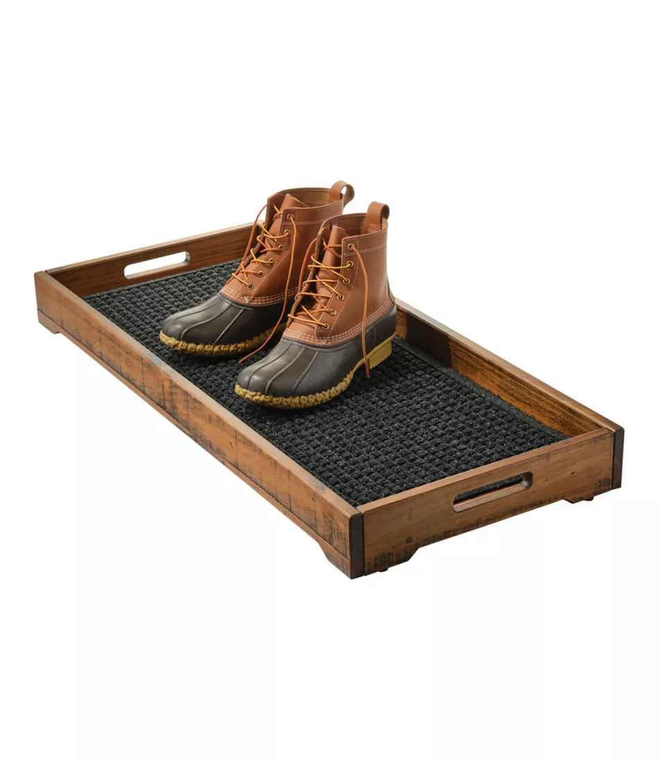 Rustic Wooden Boot Tray | L.L. Bean