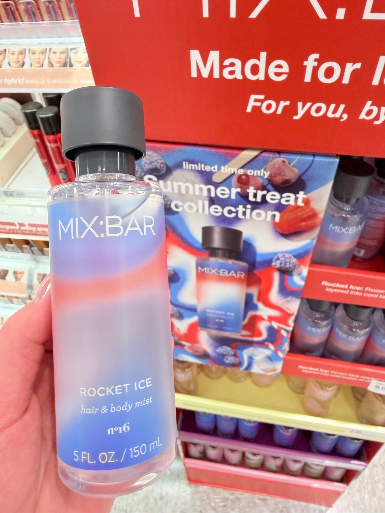 🚀🍧 New at Target! If you love nostalgic summer scents, you need to smell this one.

MIX:BAR’s limited edition Rocket Ice Hair & Body Mist smells just like a classic rocket pop with notes of blue raspberry, iced cherry, and sweet vanilla. It smells AMAZING! ☀️✨

#LTKSeasonal #LTKTravel #LTKgrwm