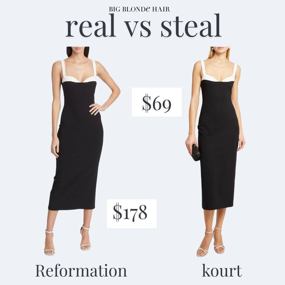 Real vs Steal! Get this popular black and white contrast dress look for less! 

#LTKFindsUnder100
