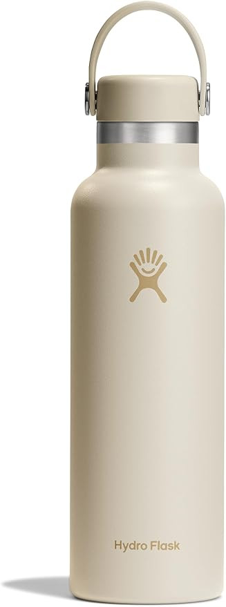 Hydro Flask Water Bottle - Insulated Stainless Steel - Non Spill, Leakproof in 21 Oz Coconut Crea... | Amazon (US)