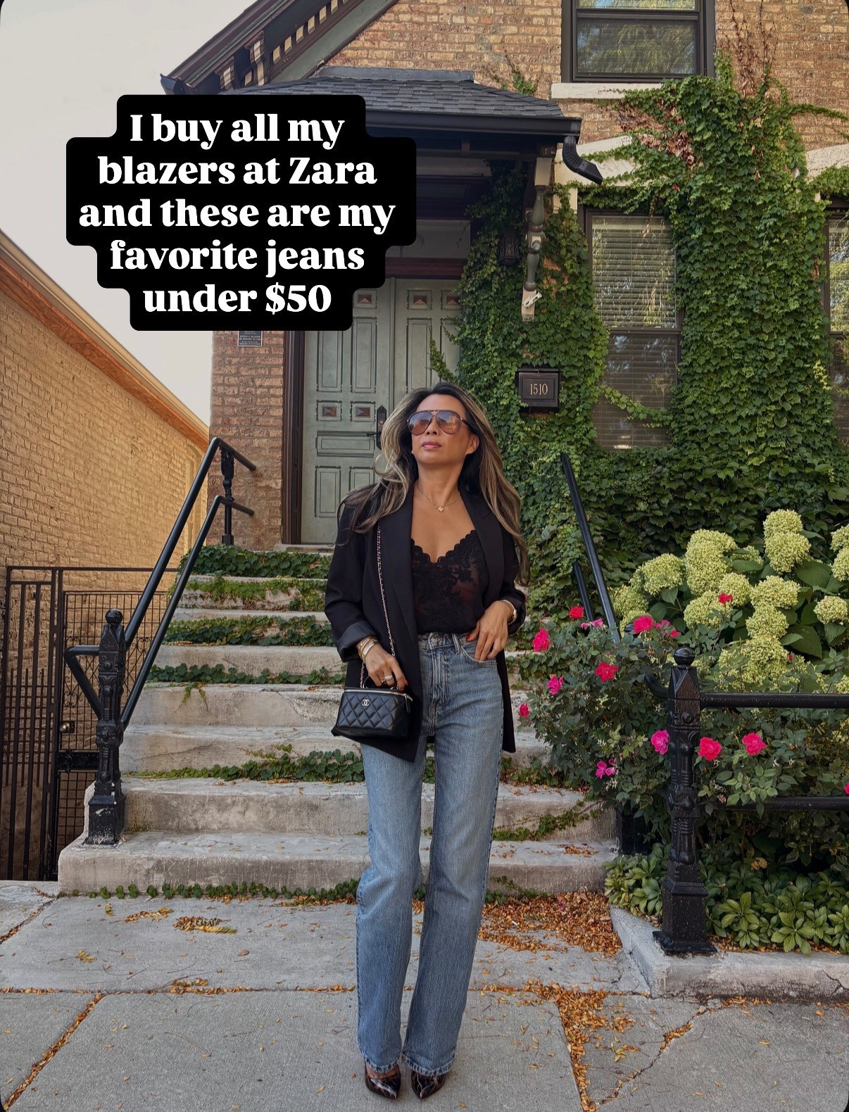 Best jeans true to size, lace cami, best blazer Zara. I buy all my blazers from Zara m. Small and XS I do both  

#LTKOver40 #LTKHoliday #LTKFindsUnder100