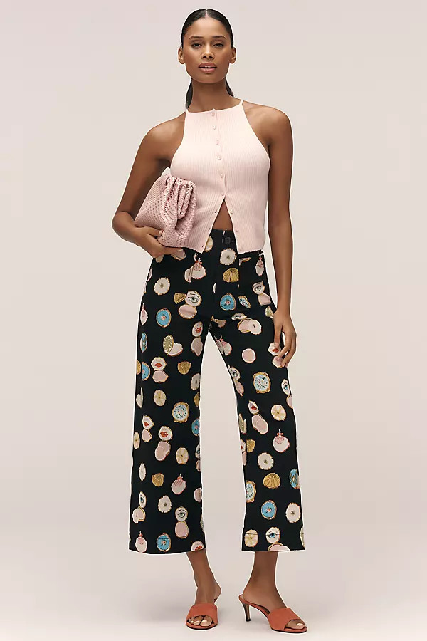 The Danielle Kroll Colette Crop Wide-Leg Pants by Maeve | Anthropologie (US)