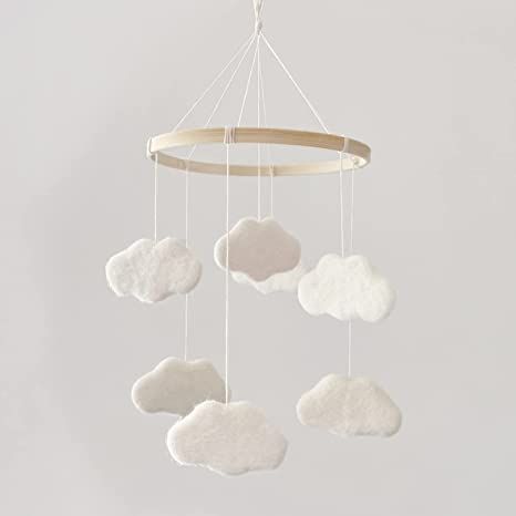 Baby Mobile for Crib - Boho Crib Mobile - Felt Cloud Mobile - Gender Neutral Baby Mobile - Boho N... | Amazon (US)