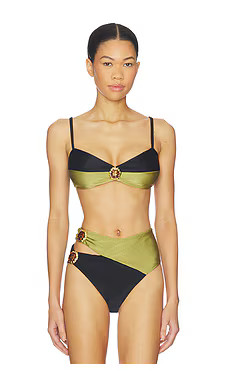 PatBO Jade Underwire Bikini Top in Multicolor from Revolve.com | Revolve Clothing (Global)