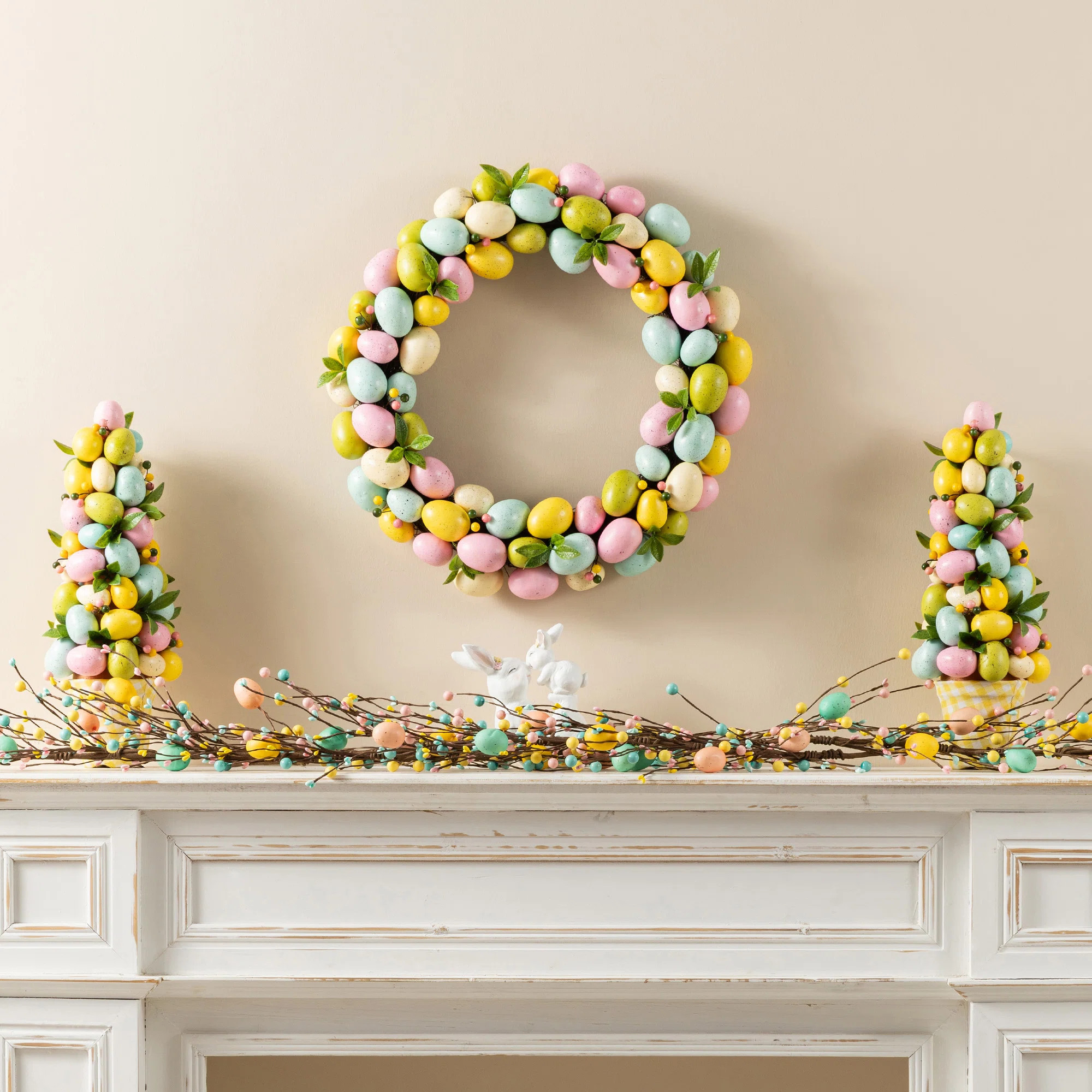 18"D Easter Eggs Wreath | Wayfair North America