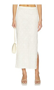 Bubish Hazel Sequin Lace Skirt in Ivory from Revolve.com | Revolve Clothing (Global)