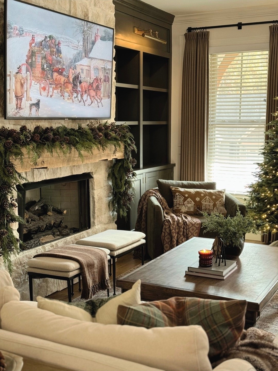 Cozy Early Christmas Living Room 

#LTKHoliday #LTKSeasonal #LTKHome
