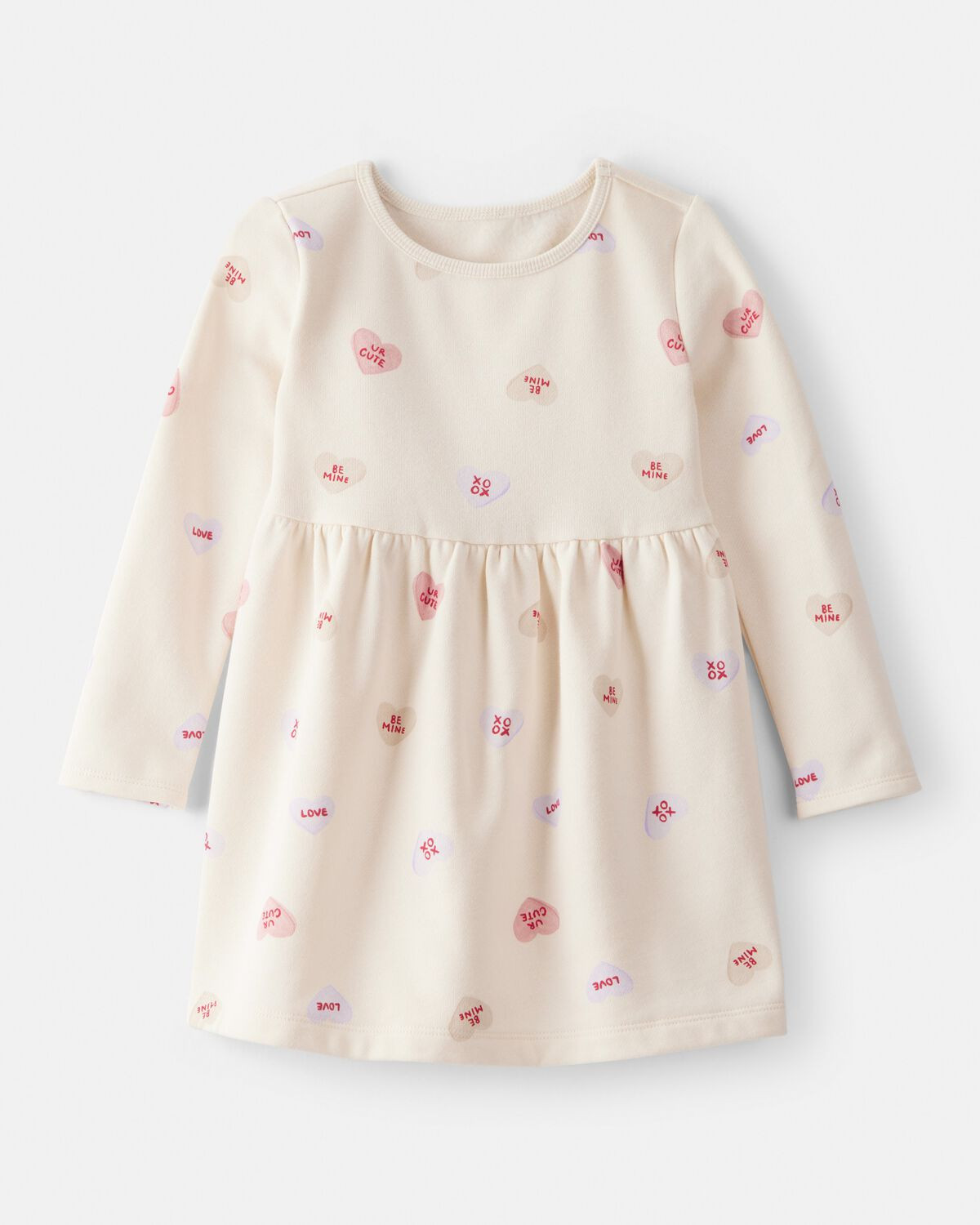 Toddler Girl DayDream Fleece Valentine's Day Heart Dress - Ivory | Carter's Inc