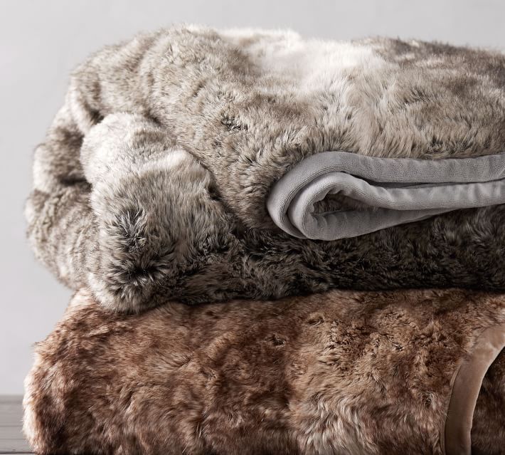 Faux Fur Ombre Throws | Pottery Barn (US)