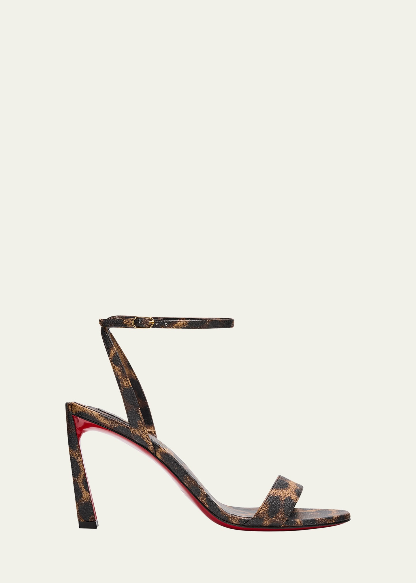 Christian Louboutin Condora Queen Red-Sole Leopard-Print Leather Sandals | Bergdorf Goodman