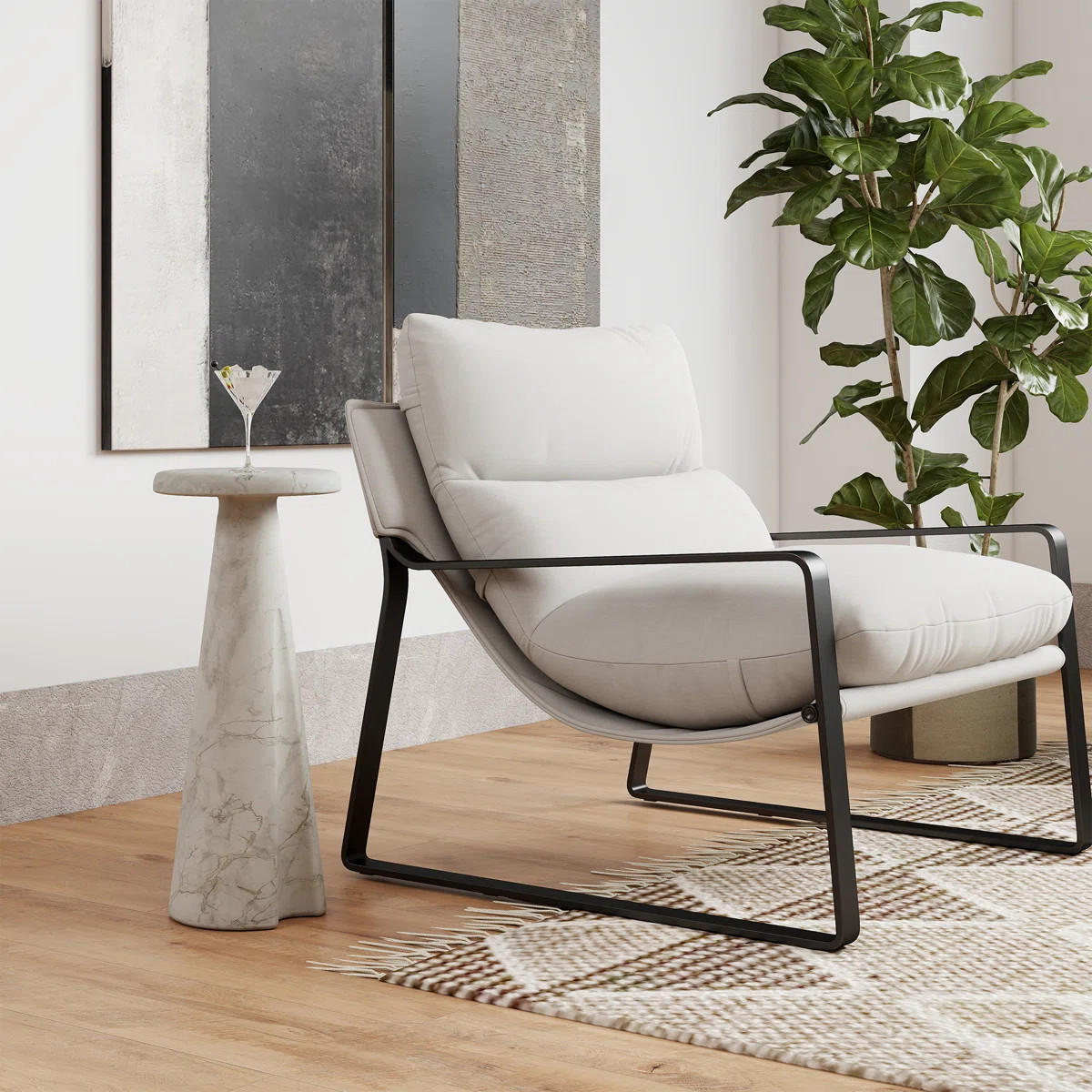 Faux Marble Side Table | Wayfair North America