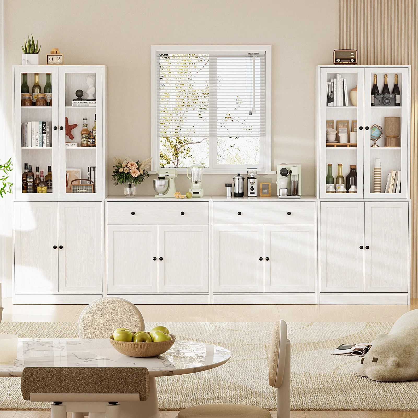 71'' Kitchen Pantry With Bookcases | Wayfair North America
