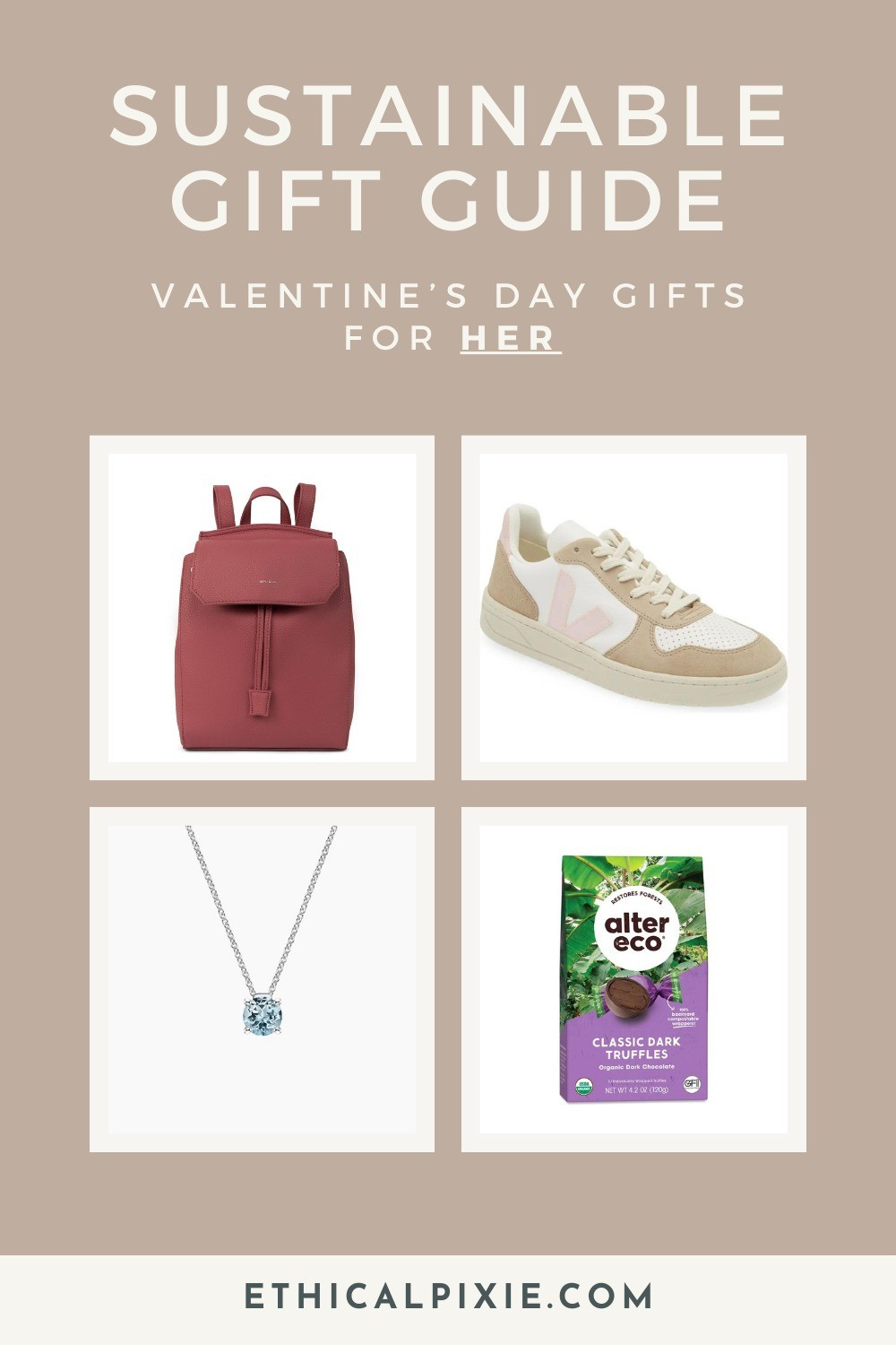 Eco friendly and sustainable Valentine's Day gifts for her #valentinesday #handbag #sneakers #jewelry #chocolate #vegan

#LTKGiftGuide #LTKsalealert #LTKfindsunder50