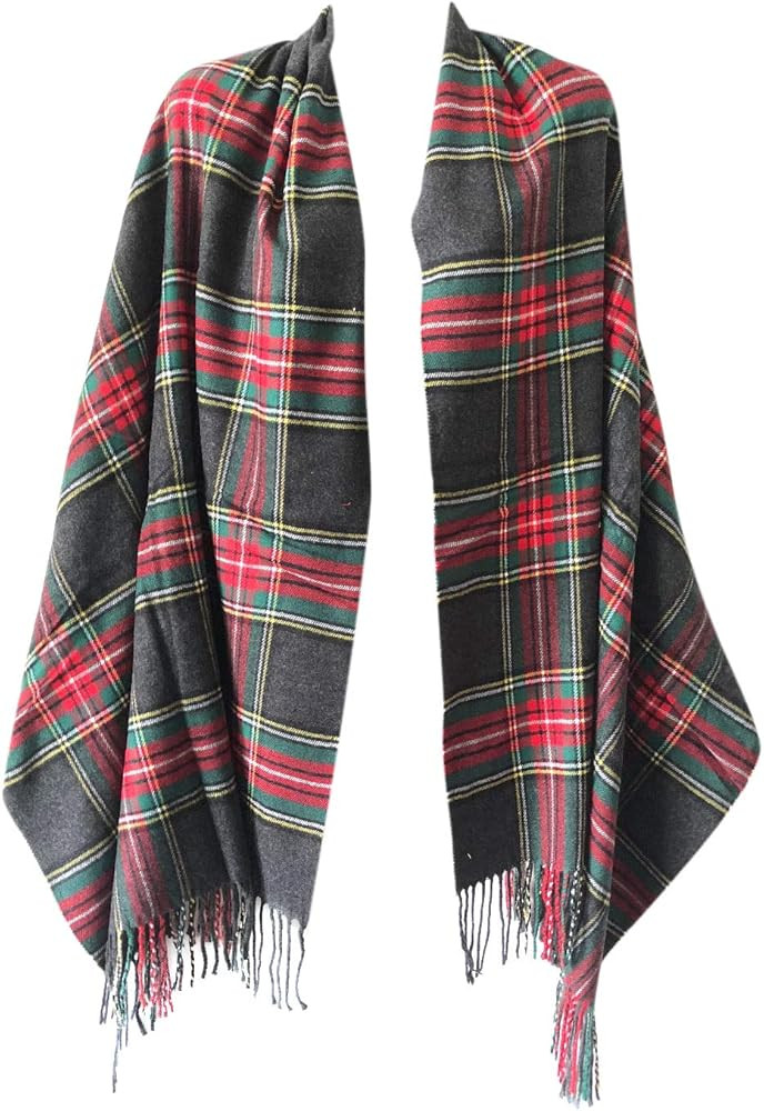 NY GOLDEN FASHION Women Oversized Scottish Clan Tartan Plaid Cashmere Feel Shawl Wrap Winter Scar... | Amazon (US)