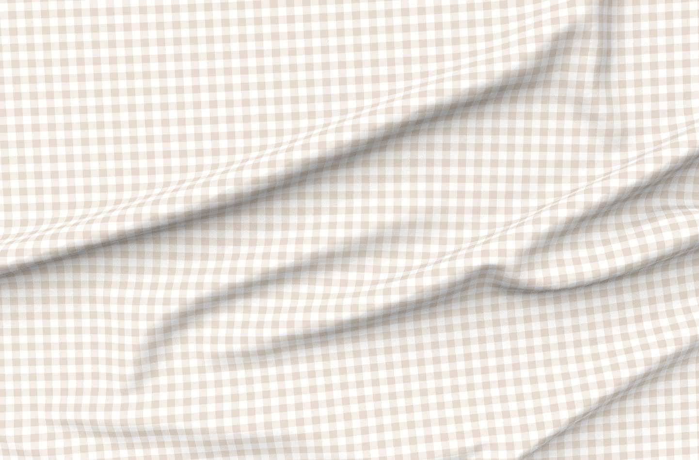 Spoonflower Fabric - Classic Traditional Country Neutral Natural Beige Taupe Gingham Check Printe... | Amazon (US)