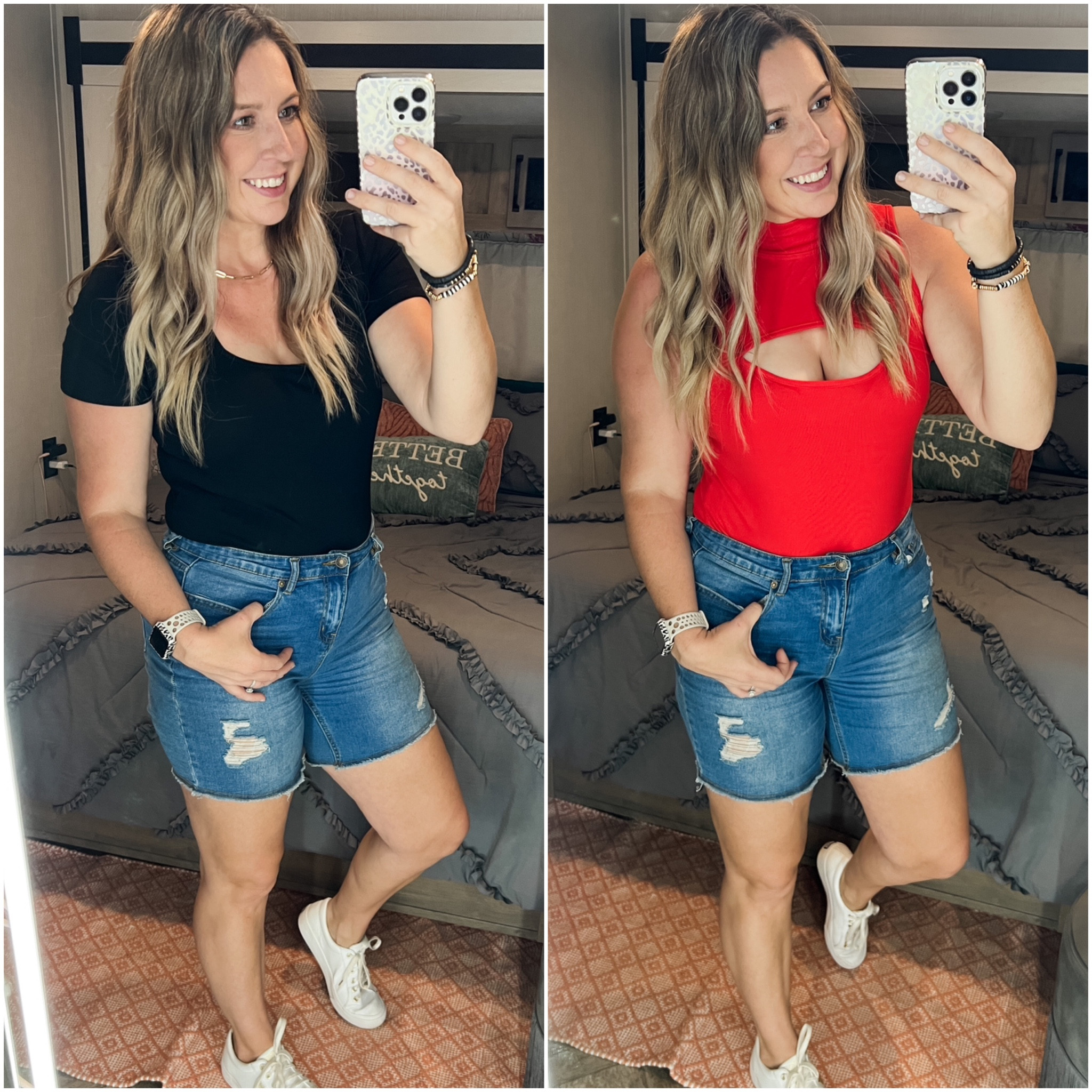 New bodysuits! The red was a little to risqué for me, but the black will be a closet staple! 