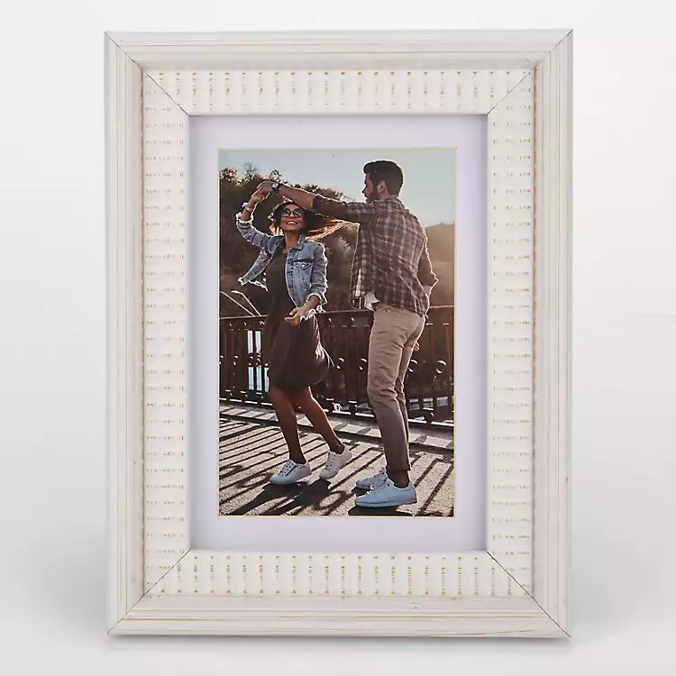 White Grooved Edge Picture Frame | Kirklands