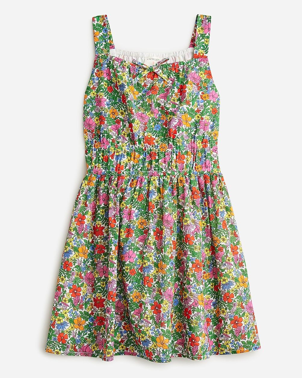 Girls' smocked-waist dress in floral cotton voile | J.Crew US