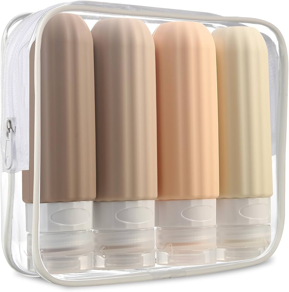 Mrsdry Travel Bottles for Toiletries, TSA Carry On Approved Toiletries Containers, 3 Ounce Leak P... | Amazon (US)