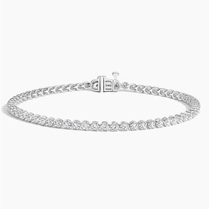 18K White Gold 6 in. Certified Lab Diamond Tennis Bracelet (1 ct. tw.) | Brilliant Earth