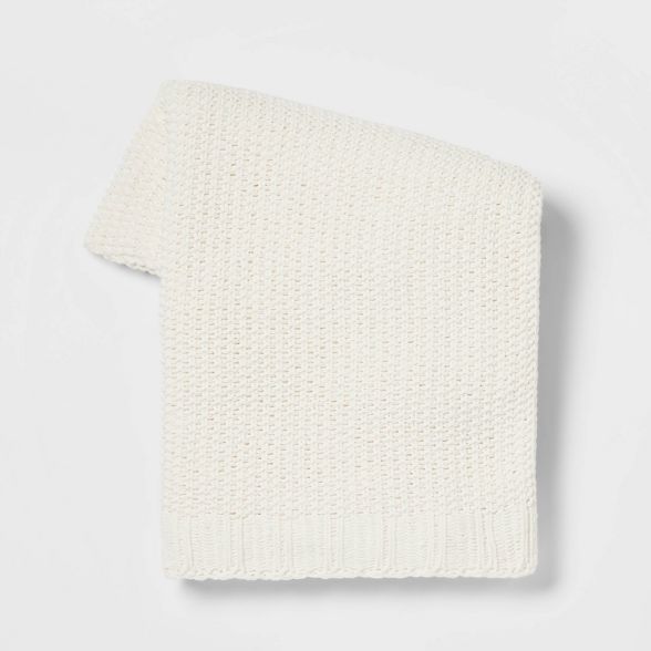 Solid Chenille Knit Throw Blanket - Threshold™ | Target