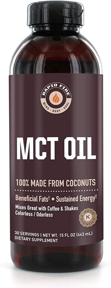 Rapid Fire MCT Oil, 100% Made from Coconuts, Ketogenic and Paleo Diet Approved, Weight Loss, Grea... | Amazon (US)