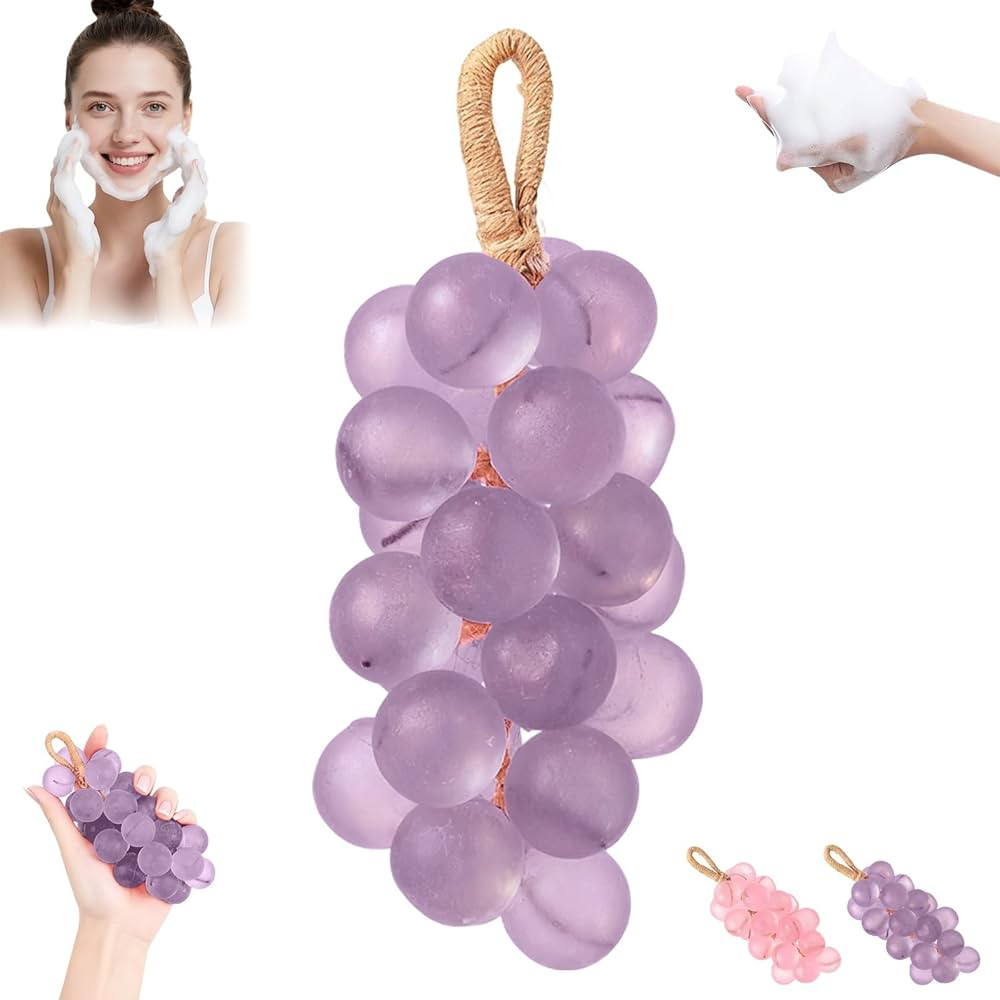 Grape Soap, Handmade DIY Grapes Cluster Shaped Soaps, Grape Soap on a Rope,Decorative Soaps Bars,... | Amazon (US)