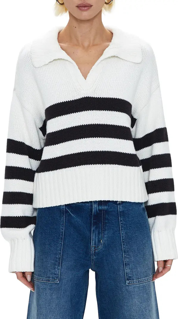 Pistola Arlo Stripe Cotton Polo Sweater | Nordstrom | Nordstrom