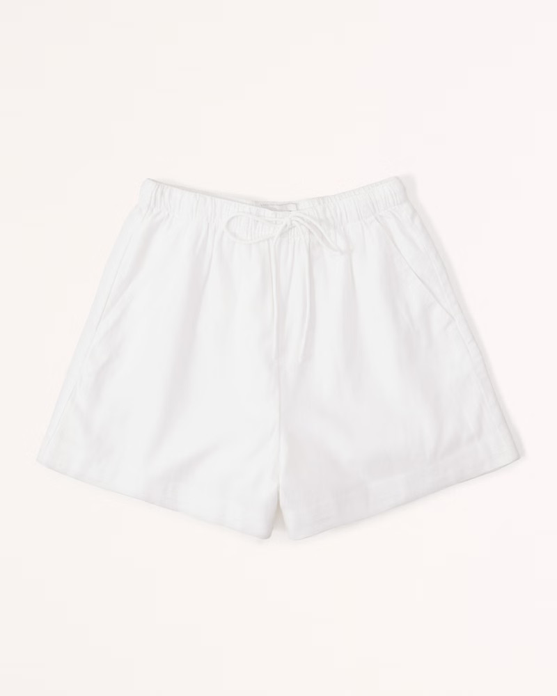 Linen-Blend Pull-On Short | Abercrombie & Fitch (US)