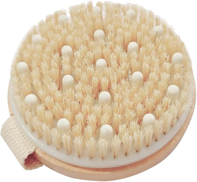 Bamboo Dry Body Brush Shower Brushing Removes Dry Skin with Massage Nodes Exfoliating Bath Brushe... | Amazon (US)