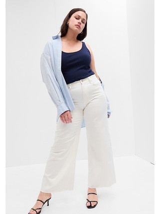 High Rise Wide-Leg Jeans with Washwell | Gap Factory