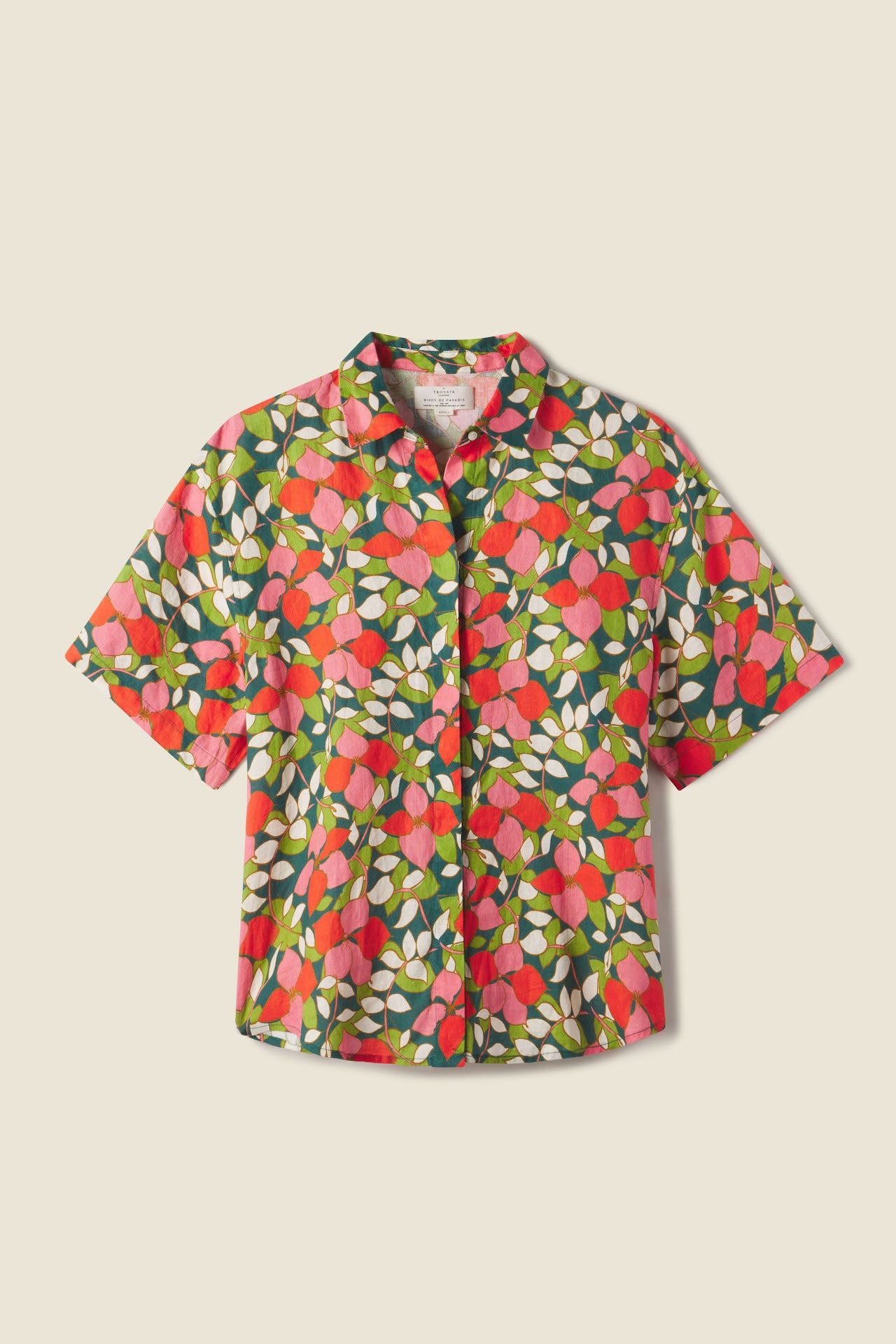 Sienna Shirt Rainforest Linen | TROVATA