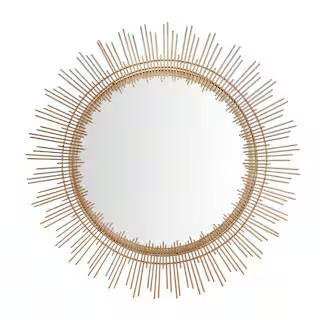 Home Decorators Collection Medium Sunburst Gold Modern Accent Mirror (31 in. Diameter) DC18-12935... | The Home Depot