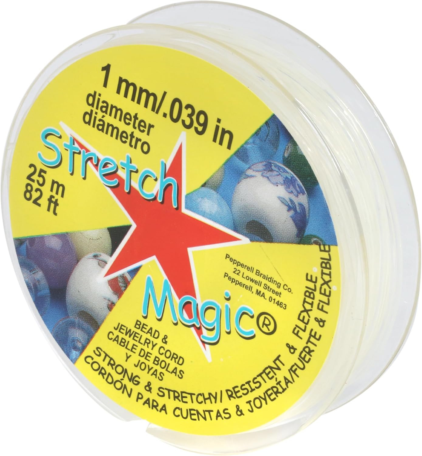 Stretch Magic Elastic Beading Cord – Clear Color, 1mm in Diameter, 25-Meter (82 ft) - Easy to Knot, Strong & Stretchy String for Making Beaded Jewelry | Amazon (US)
