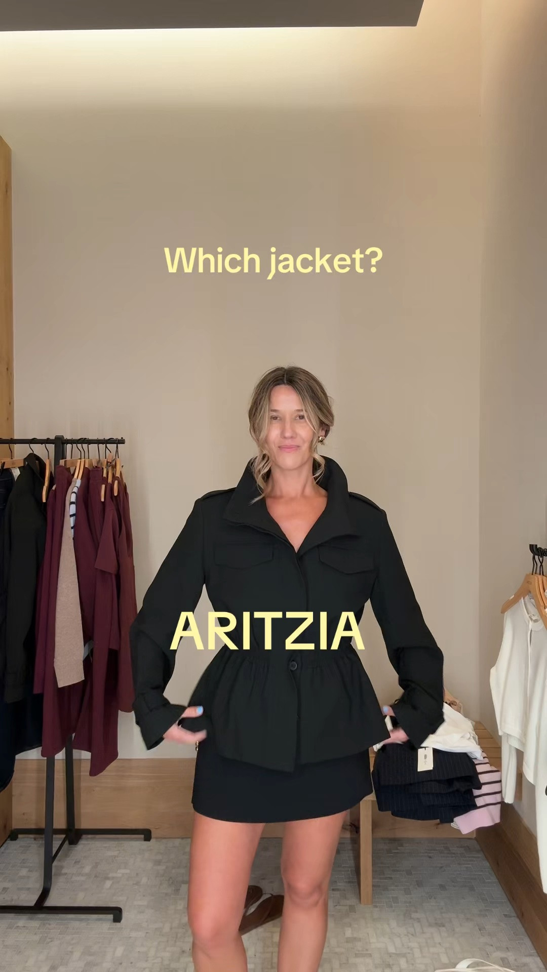 @Aritzia jackets so good that it's hard to choose
Black one is medium
Brown is small

#LTKSeasonal #LTKOver40