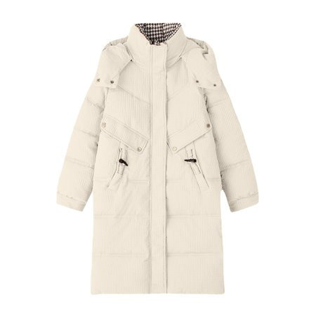 Xuapaodt INC Long Puffer Jacket For Women 2024 Thickened Winter Coat Hooded With Deep Pockets Ladies Warm Winter Jacket | Walmart (US)