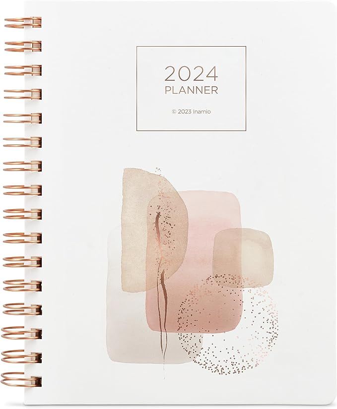 2024 Planner Weekly and Monthly – Small Pink Weekly Planner - Twin Wire Binding with Month Tabs... | Amazon (US)