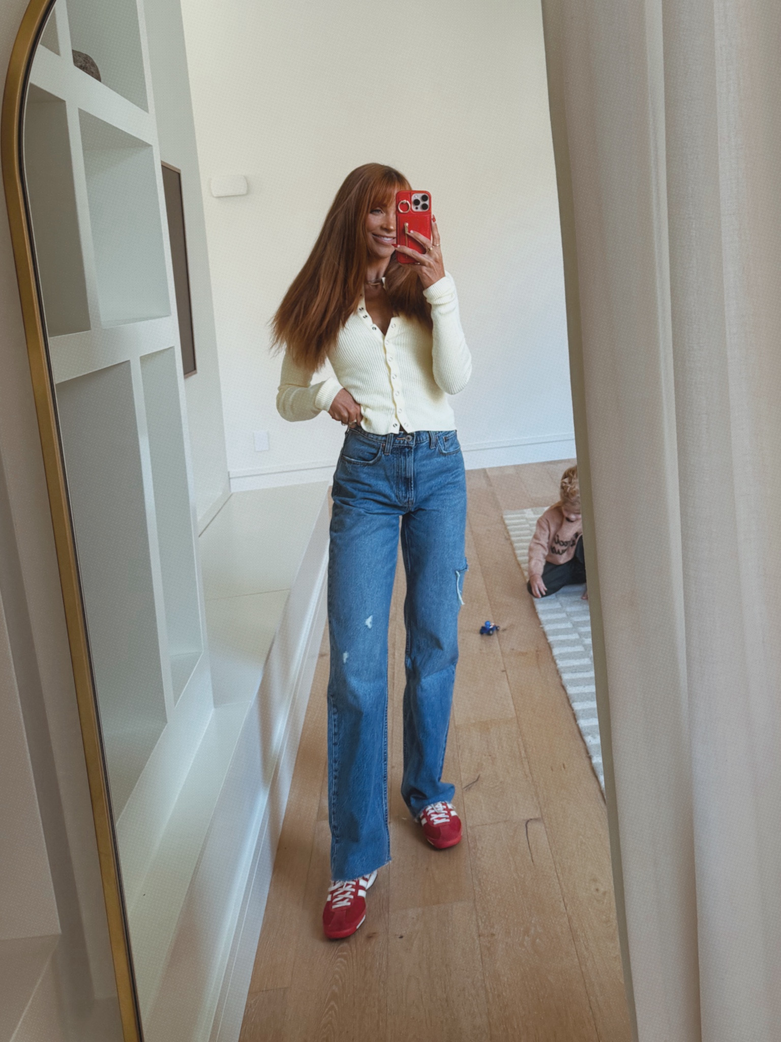 Game day fit ❤️💛

Top xs
Jeans 24